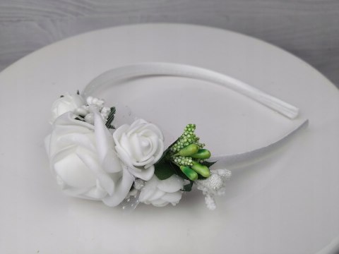 Opaska komunijna, z kwiatami