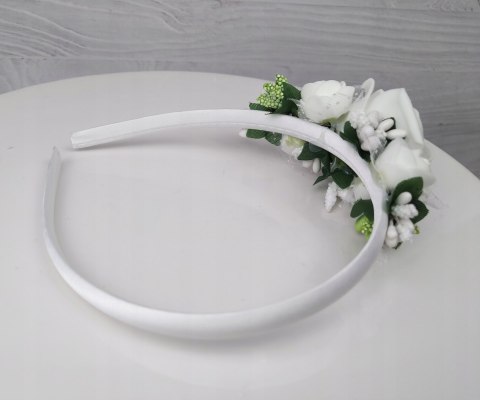 Opaska komunijna, z kwiatami