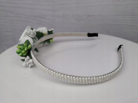 Opaska komunijna, z perełkami