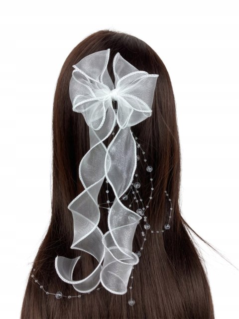 Ozdobna kokarda do wianka komunijnego