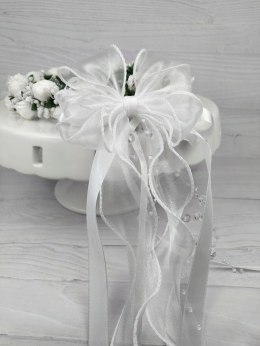 Ozdobna kokarda do wianka komunijnego